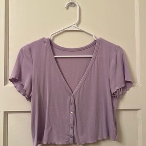 Purple cropped top